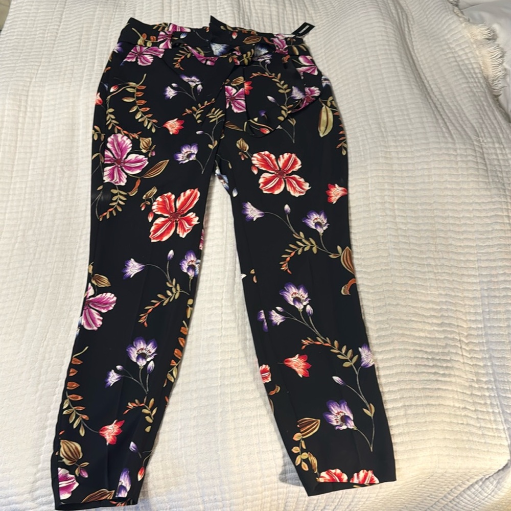 Express ankle, high-rise floral print pants
